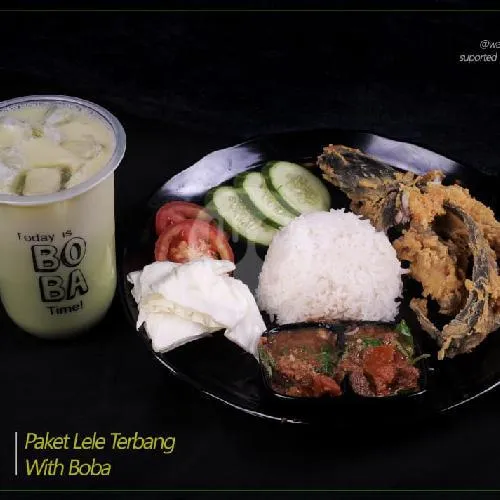 Paket Lele Terbang 1 + Boba Milk Tea