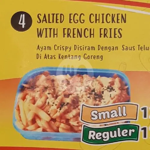 Paket 4 Small (ayam) Salted Egg + Kentang Goreng Bumbu